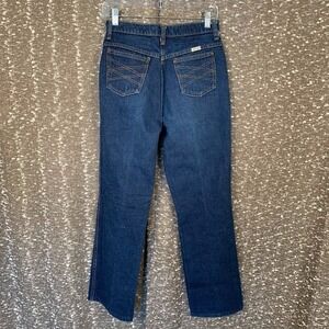 Vintage Dee Cee Denim Jeans Straight Leg Western Embroidered Women's 11/12